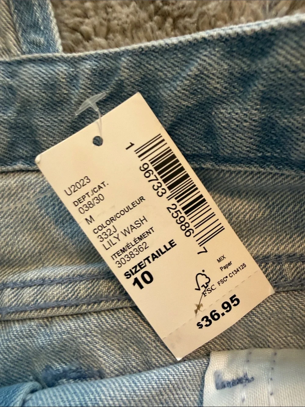 The Children’s Place Denim Shortalls – Size 10 – NWT